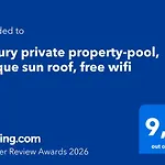 Luxury Private Property-pool, Unique Sun Roof, Free Wifi